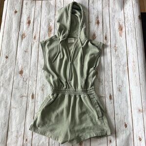 Abercrombie & Fitch Sage Green Zip Hoodie Onesie